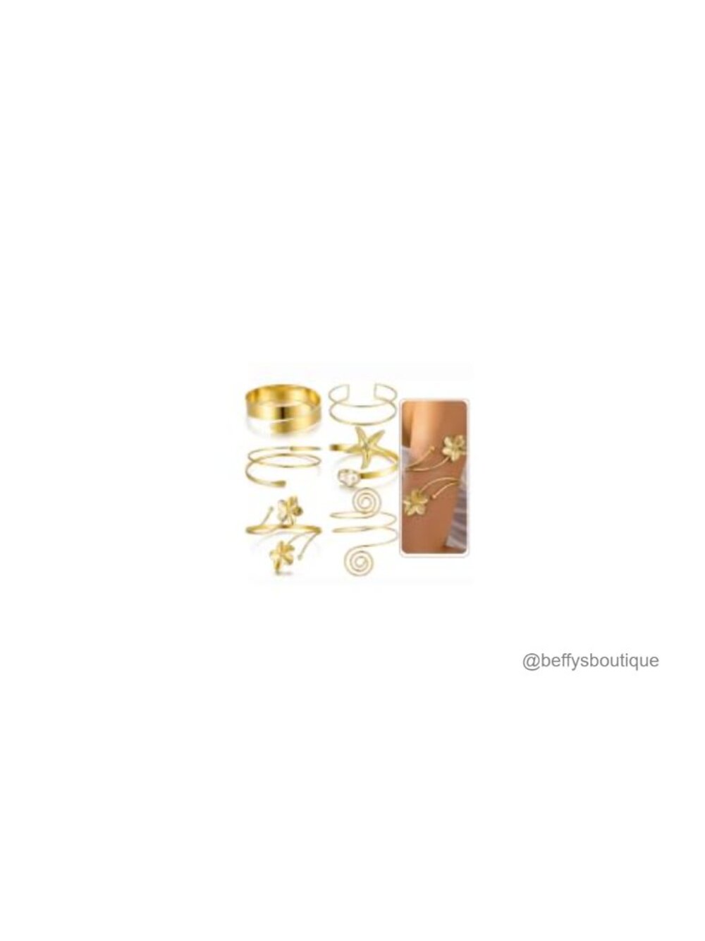 Boho Arm Cuff Bracelets Set Open Adjustable Stackable Statement Jewelry